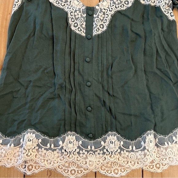 Ella Moss Trinity Cami in Sage Green with Ivory Lace Trim - Picture 5 of 9